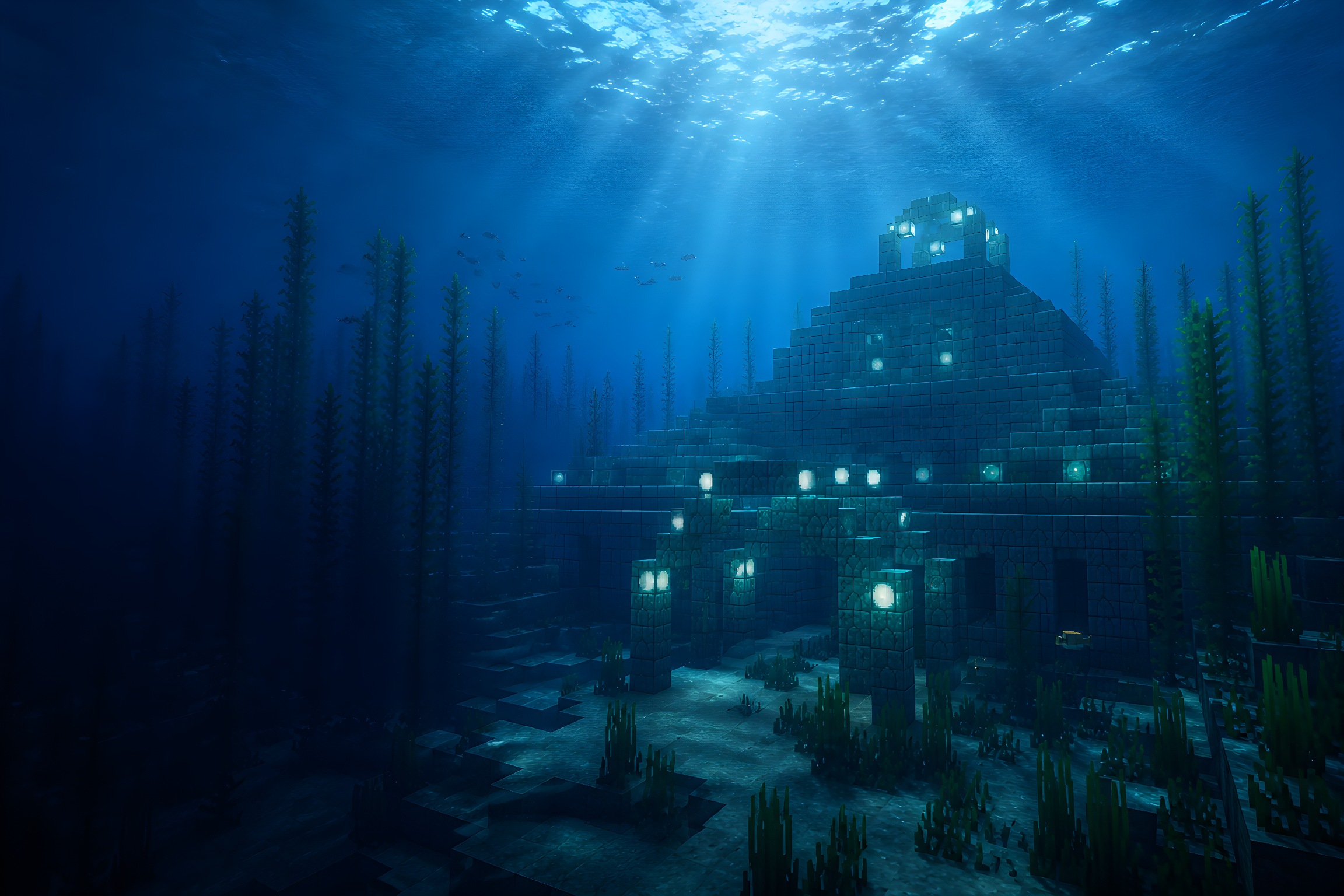 A Minecraft world hosted on Minehost